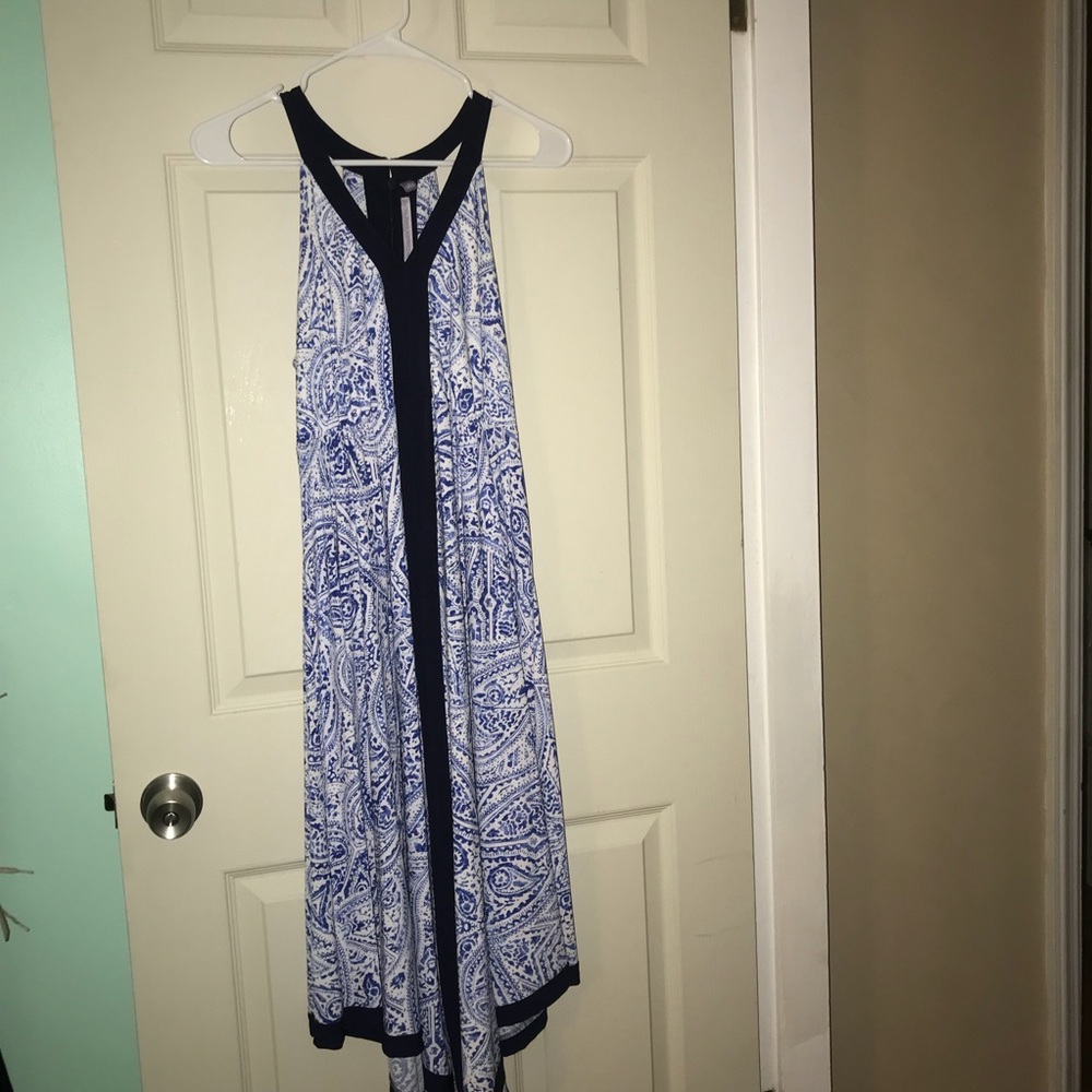 Blue and White Flowy Dress